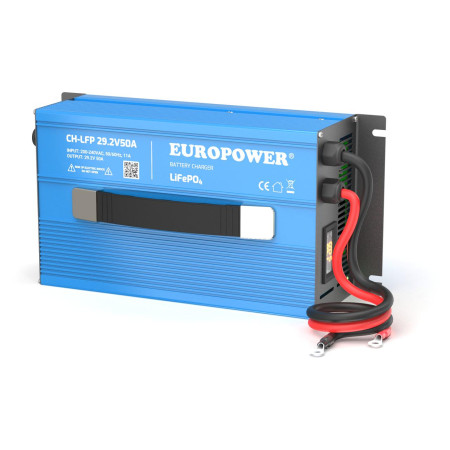 OUTLET_1: ŁADOWARKA PROSTOWNIK DO AKUMULATORÓW LiFePO4 EUROPOWER CH-LFP/12/50 14,6V 50A KONEKTOR M8 (OUTLET)
