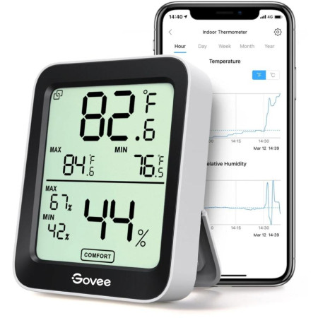 Govee H5075 Termometr i higrometr Bluetooth, wyświetlacz