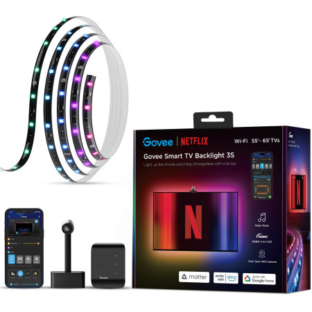 Govee H6098 Envisual TV Backlight Netflix Co-branding Version Taśma LED podświetlenie dla TV 55-65 cali, RGBIC, Wi-Fi+Bluetooth