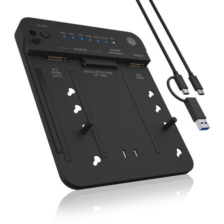 Stacja klonująca i dokująca IcyBox  IB-2913MCL-C31 dla M.2 NVMe SSD i HDD