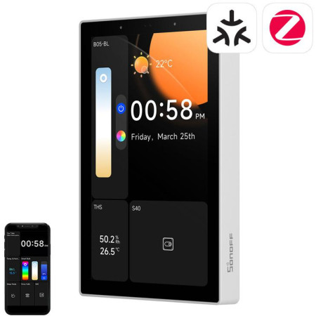 Panel sterowania WiFi/Bluetooth/ZigBee Matter SONOFF NSPanel Pro 120 (biały) NSPanel120PW