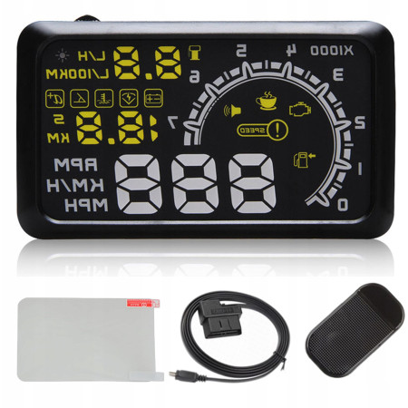 Wyświetlacz LED HUD W02 5.5" OBD2 wersja PRO 