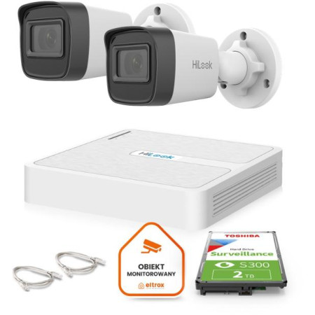 Zestaw do monitoringu Hilook 2 kamery IP IPCAM-B4-P 4MP 2.8mm