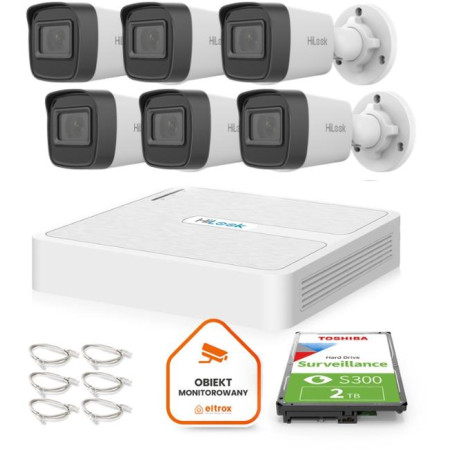 Zestaw do monitoringu Hilook 6 kamer IP IPCAM-B4-P 4MP 2.8mm