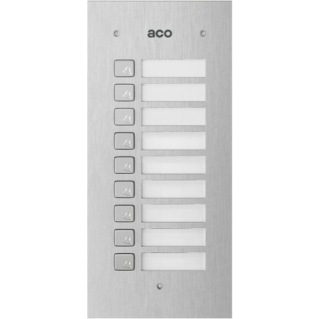 ACO COMO-MOD-9NP Podświetlany panel listy lokatorów z 9 przyciskami do FAMILIO