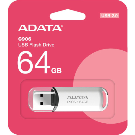 Adata Pendrive C906 64GB USB2.0 biały