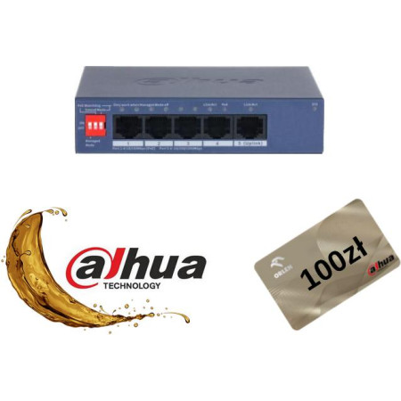Switch Dahua CS4005-4ET1GT-36 + gratis