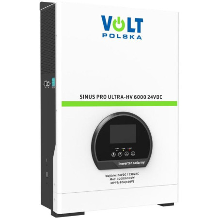 Przetwornica inwerter solarny Volt Polska SinusPro Ultra-HV 6000 24V/230V 3000/6000W 80A MPPT (450V)