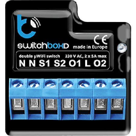 OUTLET_1: Przełącznik Blebox SwitchBoxD WiFi 230V (OUTLET)