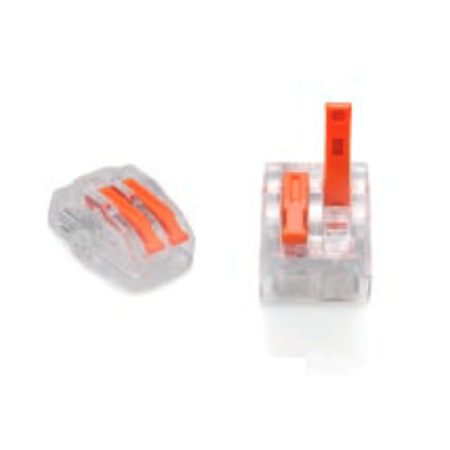 ZŁĄCZKA DO PRZEWODÓW ZATRZASKOWA 0,2-4,0mm2 PC-232 2GNIAZDA (1szt.)