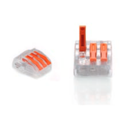 ZŁĄCZKA DO PRZEWODÓW ZATRZASKOWA 0,2-4,0mm2 PC-233 3GNIAZDA (1szt.)