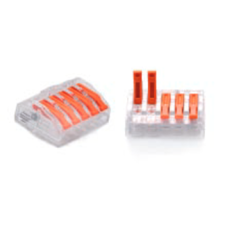 ZŁĄCZKA DO PRZEWODÓW ZATRZASKOWA 0,2-4,0mm2 PC-235 5GNIAZD (1szt.)