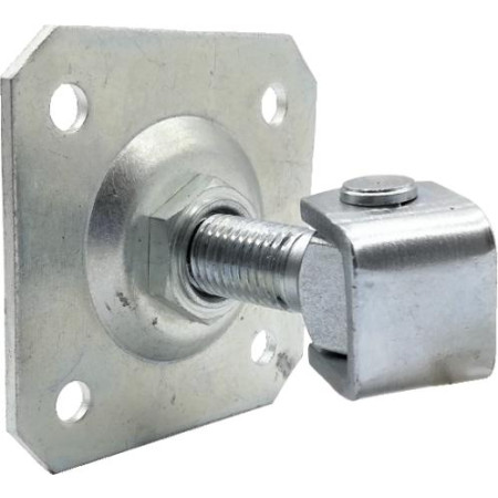 Zawias PSG 61.019.01 z szyldem 100x100x4mm - gwint M20 (regulowany, ucho ocynkowane)