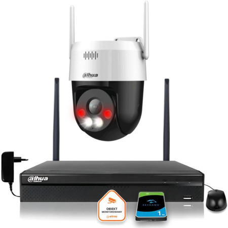 Zestaw monitoringu IP Dahua Bezprzewodowa kamera 5MPx P5AE-PV i rejestrator z 1TB