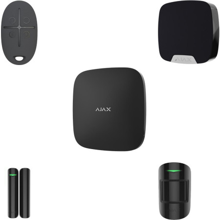 AJAX Zestaw Startowy: Hub + MotionProtect + DoorProtect + Home Siren + SpaceControl - black