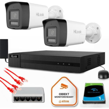Zestaw do monitoringu Hilook 2 kamery IP IPCAM-B8-30DL/A