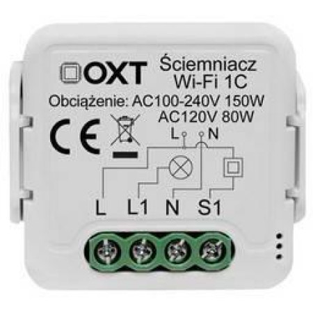 Moduł OXT mini ściemniacz 1 obwód WiFi TUYA