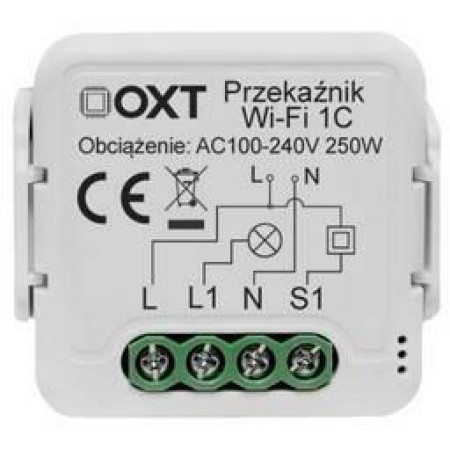 Moduł OXT mini przekaźnik 1 obwód WiFi TUYA