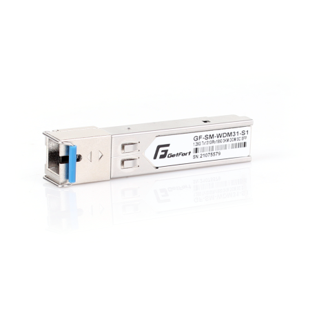 MODUŁ SFP GETFORT WDM 1.25Gbps 3KM SC/UPC SM, TX1310/RX1550