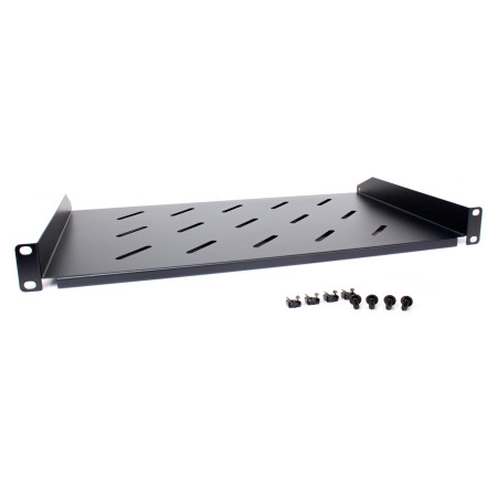Półka rackowa uniwersalna Getfort 19 cali 1U 170mm Czarna