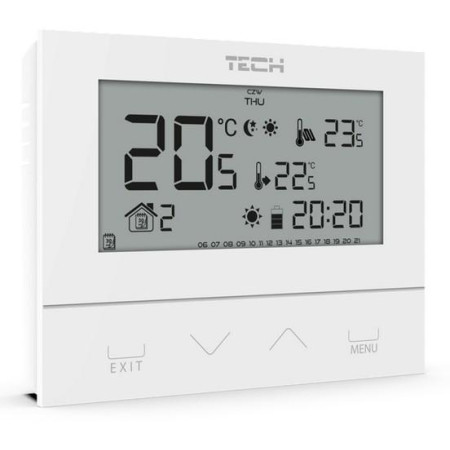 Przewodowy  dwustanowy regulator pokojowy biały ST-292v3 Tech sterowniki