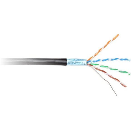 KABEL SKRĘTKA GETFORT CAT.6 F/UTP PVC czarny 1m