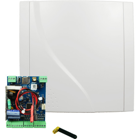 ROPAM Basic4G-PS-SET: Basic4G-PS/AT-GSM-MINI90/O-R3P/PS-3024/ zestaw, moduł LTE w obudowie  natynkowej z zasilaczem AC/DC i anteną GSM/LTE
