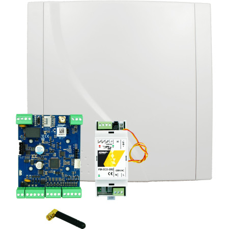 ROPAM Basic4G-SET: Basic4G/AT-GSM-MINI90/O-R3P/PSR-ECO-2012/ zestaw, moduł LTE w obudowie  natynkowej z zasilaczem -ECO i anteną GSM/LTE