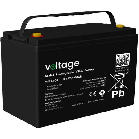 Akumulator AGM Voltage 12V 100Ah VE12-100 (Żywotność 6-9 lat)