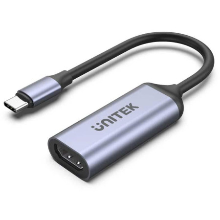 Unitek Adapter USB-C na HDMI 2.1 (8K 60Hz) szary 15cm V1416B