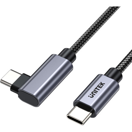 OUTLET_1: Unitek Kabel USB-C kątowy 90° PD100W 2m (OUTLET)