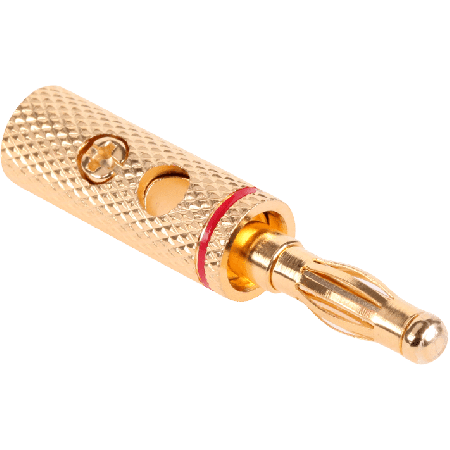 Wtyk głośnikowy banan złoty Cabletech