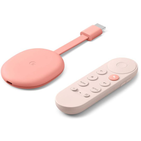 Odtwarzacz multimedialny Google Chromecast 4K z Google TV Różowy
