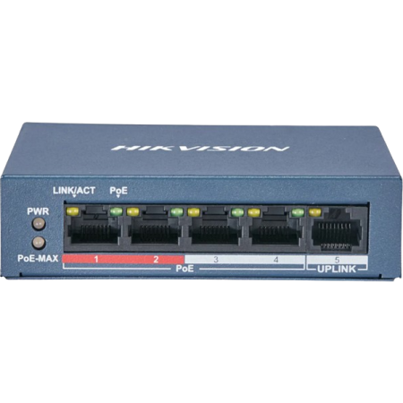 OUTLET_1: SWITCH POE HIKVISION DS-3E0105P-E/M(B) (OUTLET)