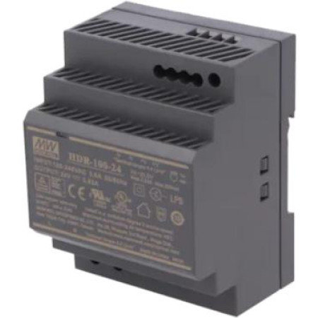 Przewodowy zasilacz 24v dc 100w na szynę din czarny ZS-24/100 Tech Sterowniki