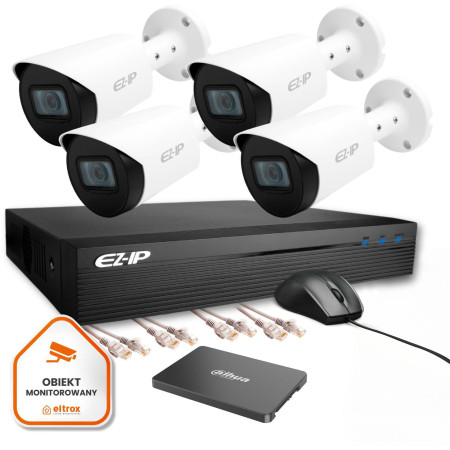 Zestaw do monitoringu kompletny 4 kamer FullHD EZ-IP by Dahua