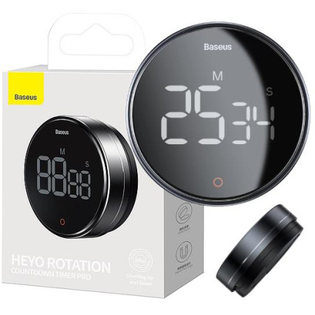 Baseus heyo rotation Pro | Stoper minutnik timer cyfrowy magnetyczny LED HD