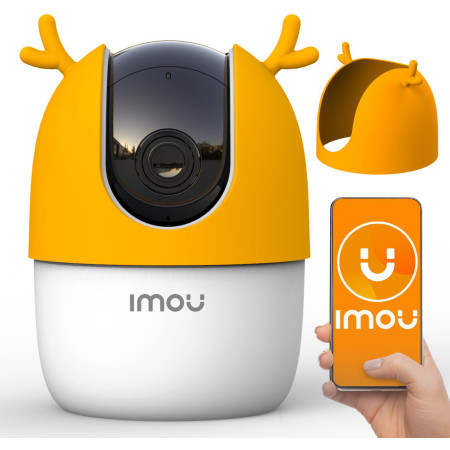 Kamera IP IMOU Ranger 2 4MP IPC-A42P-L z pomarańczowym pokrowcem silikonowym