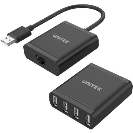 Unitek Y-2516 przedłużacz USB 2.0 po skrętce 4xUSB