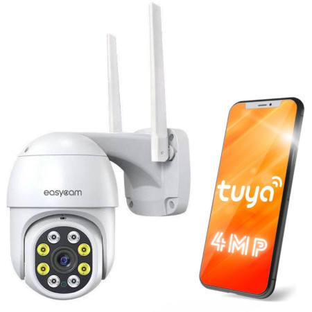 Kamera IP EasyCam obrotowa zewnętrzna WiFi Tuya 4MP 4x zoom EC-4PT4L4IR