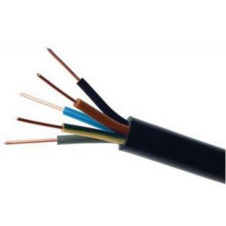Przewód elektryczny ziemny drut YKY 0,6/1kV 5x25mm2 CZARNY ELEKTROKABEL 1m