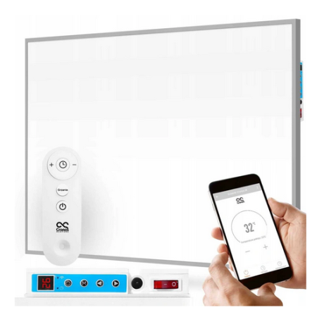 Panel grzewczy IR CRONOS Synthelith CR-1200TWP White TUYA