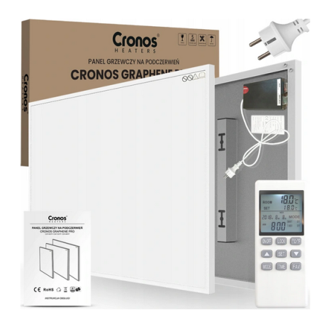 Panel grzewczy CRONOS GRAPHENE PRO CGP-700TP White
