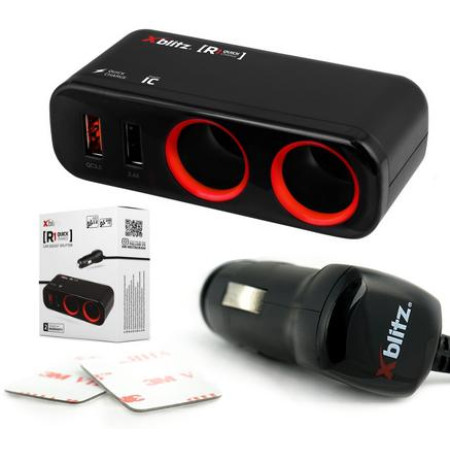 Rozdzielacz samochodowy 12/24V Xblitz R1 Quick Charge