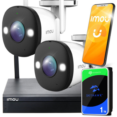 Zestaw monitoringu Imou WiFi IP 2 kamery tubowe IPC-F42FEP 4MPx