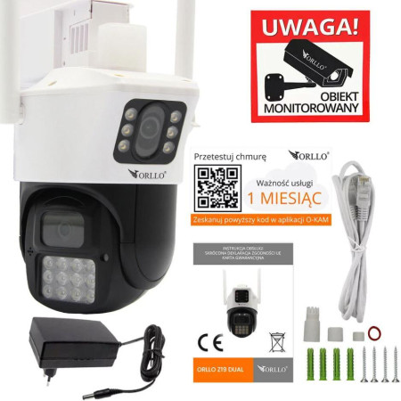 OUTLET_1: Kamera IP Orllo Z19 dual obrotowa zewnętrzna Wi-Fi 2Mpx (OUTLET)