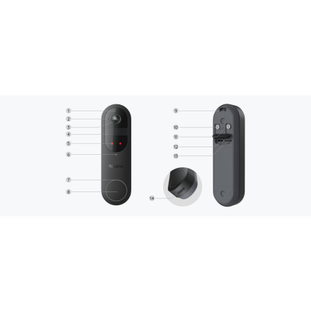 OUTLET_1: Inteligentny dzwonek Reolink D340B z baterią Wi-Fi 2K (OUTLET)