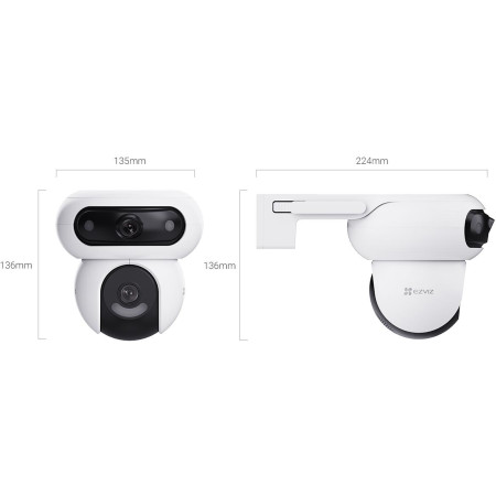 OUTLET_1: Kamera IP Ezviz HB90 z panelem solarny 8W dual 4MP+4MP Wi-Fi AOV (OUTLET)