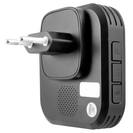 OUTLET_1: DZWONEK BEZPRZEWODOWY ''EURA'' WDP-84H2 ''BLUES'' bezbateryjny CZARNY (OUTLET)