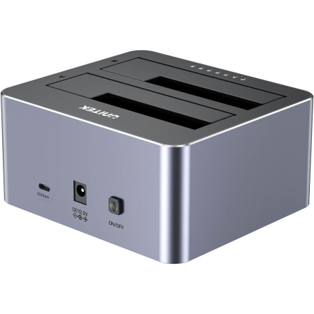 OUTLET_3: Unitek Y-3027GY01-EU Stacja klonująca dyski 2 x SATA 2,5"/3,5" USB-C 10Gbps (OUTLET)